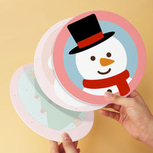 Load image into Gallery viewer, Mini Paint by Numbers Set - Discs Ø7.9" (6 pieces) - Christmas in Blush