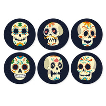 Load image into Gallery viewer, Mini Paint by Numbers Set - Discs Ø7.9" (6 pieces) - Día de los Muertos Figured'Art