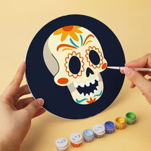 Load image into Gallery viewer, Mini Paint by Numbers Set - Discs Ø7.9" (6 pieces) - Día de los Muertos