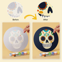 Load image into Gallery viewer, Mini Paint by Numbers Set - Discs Ø7.9" (6 pieces) - Día de los Muertos