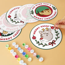 Load image into Gallery viewer, Mini Paint by Numbers Set - Discs Ø7.9" (6 pieces) - Vintage Merry Stamps