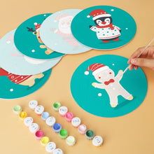 Load image into Gallery viewer, Mini Paint by Numbers Set - Discs Ø7.9" (6 pieces) - Turquoise Holiday Set 1