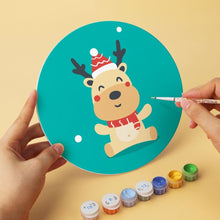 Load image into Gallery viewer, Mini Paint by Numbers Set - Discs Ø7.9" (6 pieces) - Turquoise Holiday Set 1