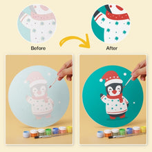 Load image into Gallery viewer, Mini Paint by Numbers Set - Discs Ø7.9" (6 pieces) - Turquoise Holiday Set 1
