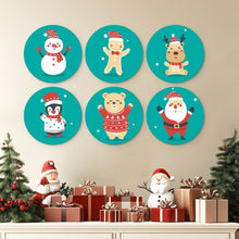Load image into Gallery viewer, Mini Paint by Numbers Set - Discs Ø7.9" (6 pieces) - Turquoise Holiday Set 1