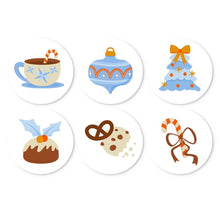 Load image into Gallery viewer, Mini Paint by Numbers Set - Discs Ø7.9" (6 pieces) - Refined Christmas Icons Figured'Art