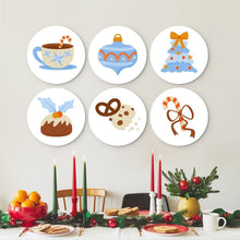 Load image into Gallery viewer, Mini Paint by Numbers Set - Discs Ø7.9" (6 pieces) - Refined Christmas Icons