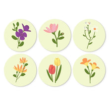 Load image into Gallery viewer, Mini Paint by Numbers Set - Discs Ø7.9" (6 pieces) - Gentle Petal Figured'Art