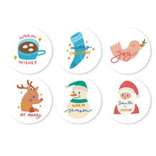 Load image into Gallery viewer, Mini Paint by Numbers Set - Discs Ø7.9" (6 pieces) - Cozy Winter Mode Figured'Art