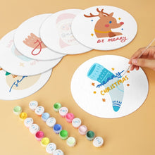 Load image into Gallery viewer, Mini Paint by Numbers Set - Discs Ø7.9" (6 pieces) - Cozy Winter Mode