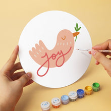 Load image into Gallery viewer, Mini Paint by Numbers Set - Discs Ø7.9" (6 pieces) - Cozy Winter Mode