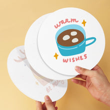 Load image into Gallery viewer, Mini Paint by Numbers Set - Discs Ø7.9" (6 pieces) - Cozy Winter Mode