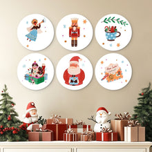 Load image into Gallery viewer, Mini Paint by Numbers Set - Discs Ø7.9" (6 pieces) - Christmas Charm