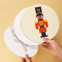 Load image into Gallery viewer, Mini Paint by Numbers Set - Discs Ø7.9" (6 pieces) - Vintage Christmas Toy