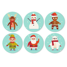 Load image into Gallery viewer, Mini Paint by Numbers Set - Discs Ø7.9" (6 pieces) - Turquoise Holiday Set 2 Figured'Art