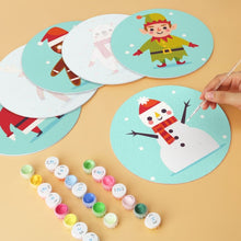 Load image into Gallery viewer, Mini Paint by Numbers Set - Discs Ø7.9" (6 pieces) - Turquoise Holiday Set 2