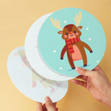 Load image into Gallery viewer, Mini Paint by Numbers Set - Discs Ø7.9" (6 pieces) - Turquoise Holiday Set 2