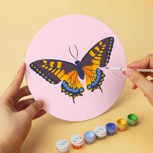 Load image into Gallery viewer, Mini Paint by Numbers Set - Discs Ø7.9" (6 pieces) - Butterflies