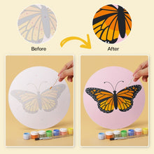 Load image into Gallery viewer, Mini Paint by Numbers Set - Discs Ø7.9" (6 pieces) - Butterflies