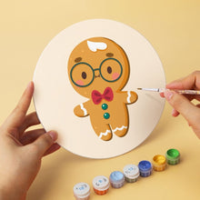 Load image into Gallery viewer, Mini Paint by Numbers Set - Discs Ø7.9" (6 pieces) - Gingerbread Friends 2