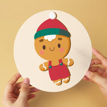 Load image into Gallery viewer, Mini Paint by Numbers Set - Discs Ø7.9" (6 pieces) - Gingerbread Friends 2