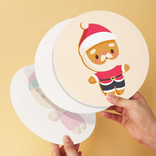 Load image into Gallery viewer, Mini Paint by Numbers Set - Discs Ø7.9" (6 pieces) - Gingerbread Friends 2
