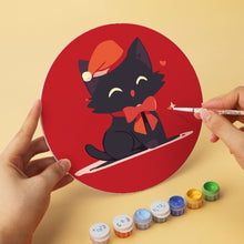 Load image into Gallery viewer, Mini Paint by Numbers Set - Discs Ø7.9" (6 pieces) - Mistletoe and Paws