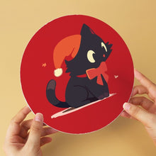 Load image into Gallery viewer, Mini Paint by Numbers Set - Discs Ø7.9" (6 pieces) - Mistletoe and Paws