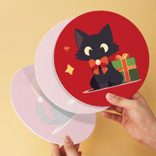 Load image into Gallery viewer, Mini Paint by Numbers Set - Discs Ø7.9" (6 pieces) - Mistletoe and Paws
