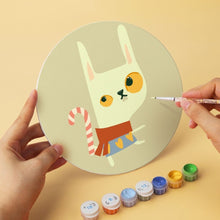 Load image into Gallery viewer, Mini Paint by Numbers Set - Discs Ø7.9" (6 pieces) - Woodland Winter