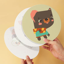 Load image into Gallery viewer, Mini Paint by Numbers Set - Discs Ø7.9" (6 pieces) - Woodland Winter