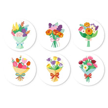 Load image into Gallery viewer, Mini Paint by Numbers Set - Discs Ø7.9" (6 pieces) - Blooming Whispers Figured'Art