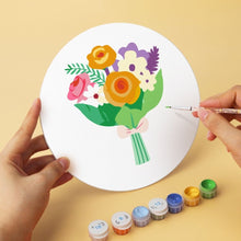 Load image into Gallery viewer, Mini Paint by Numbers Set - Discs Ø7.9" (6 pieces) - Blooming Whispers