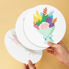 Load image into Gallery viewer, Mini Paint by Numbers Set - Discs Ø7.9" (6 pieces) - Blooming Whispers