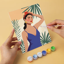 Load image into Gallery viewer, Mini Paint by Numbers Set 5.9"x7.9" (6 pieces) - Tropical Muse