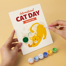 Load image into Gallery viewer, Mini Paint by Numbers Set 5.9"x7.9" (6 pieces) - Cat Day
