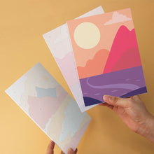 Load image into Gallery viewer, Mini Paint by Numbers Set 5.9"x7.9" (6 pieces) - Sunset Peaks