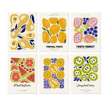 Load image into Gallery viewer, Mini Paint by Numbers Set 5.9"x7.9" (6 pieces) - Fruity Prints Figured'Art