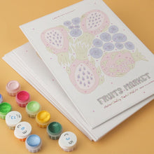 Load image into Gallery viewer, Mini Paint by Numbers Set 5.9"x7.9" (6 pieces) - Fruity Prints