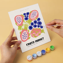 Load image into Gallery viewer, Mini Paint by Numbers Set 5.9"x7.9" (6 pieces) - Fruity Prints