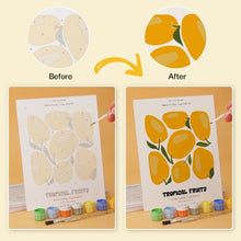 Load image into Gallery viewer, Mini Paint by Numbers Set 5.9"x7.9" (6 pieces) - Fruity Prints