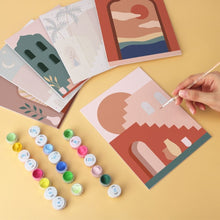Load image into Gallery viewer, Mini Paint by Numbers Set 5.9"x7.9" (6 pieces) - Desert Doorways