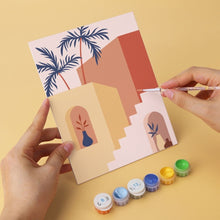 Load image into Gallery viewer, Mini Paint by Numbers Set 5.9"x7.9" (6 pieces) - Desert Doorways