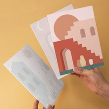 Load image into Gallery viewer, Mini Paint by Numbers Set 5.9"x7.9" (6 pieces) - Desert Doorways