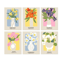 Load image into Gallery viewer, Mini Paint by Numbers Set 5.9"x7.9" (6 pieces) - Full Bloom Figured'Art