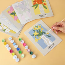 Load image into Gallery viewer, Mini Paint by Numbers Set 5.9"x7.9" (6 pieces) - Full Bloom