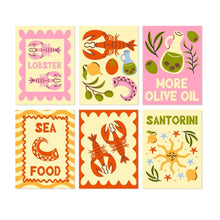 Load image into Gallery viewer, Mini Paint by Numbers Set 5.9"x7.9" (6 pieces) - Seaside Delights Figured'Art