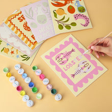 Load image into Gallery viewer, Mini Paint by Numbers Set 5.9"x7.9" (6 pieces) - Seaside Delights
