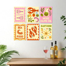 Load image into Gallery viewer, Mini Paint by Numbers Set 5.9"x7.9" (6 pieces) - Seaside Delights