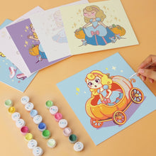 Load image into Gallery viewer, Mini Paint by Numbers Set 7.9"x7.9" (6 pieces) - Fairytale Moments